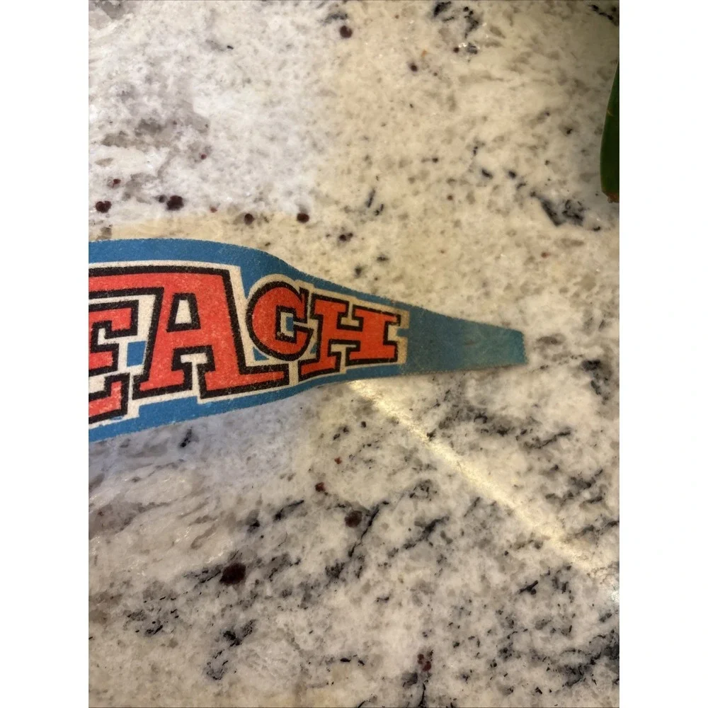 Vintage 1970s Miami Beach Florida Pennant Golf Marlin Bathing‎ Suit Fishing Flag